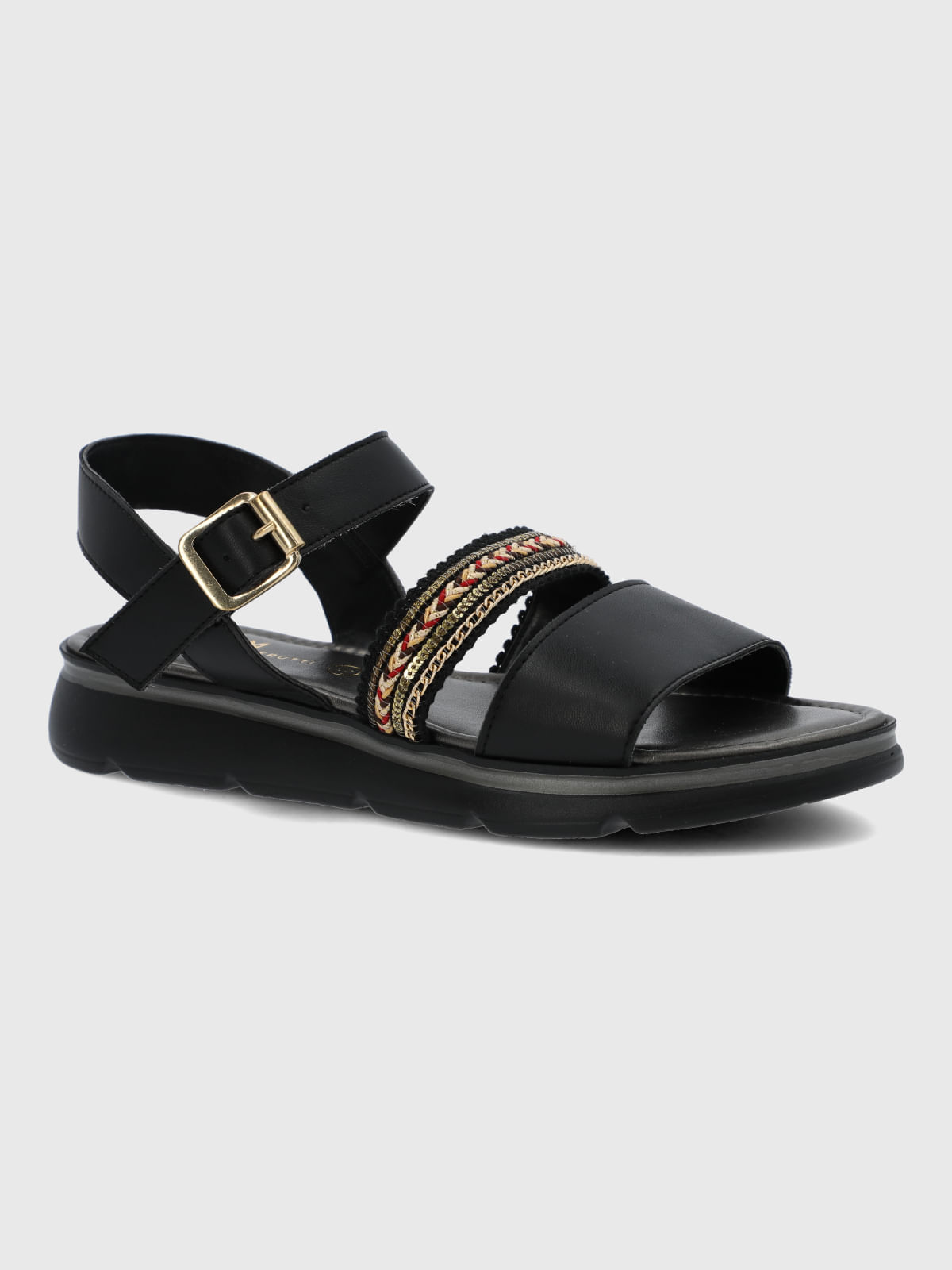Sandalia Para Mujer Sintetico Sambucia Negro Hush Puppies