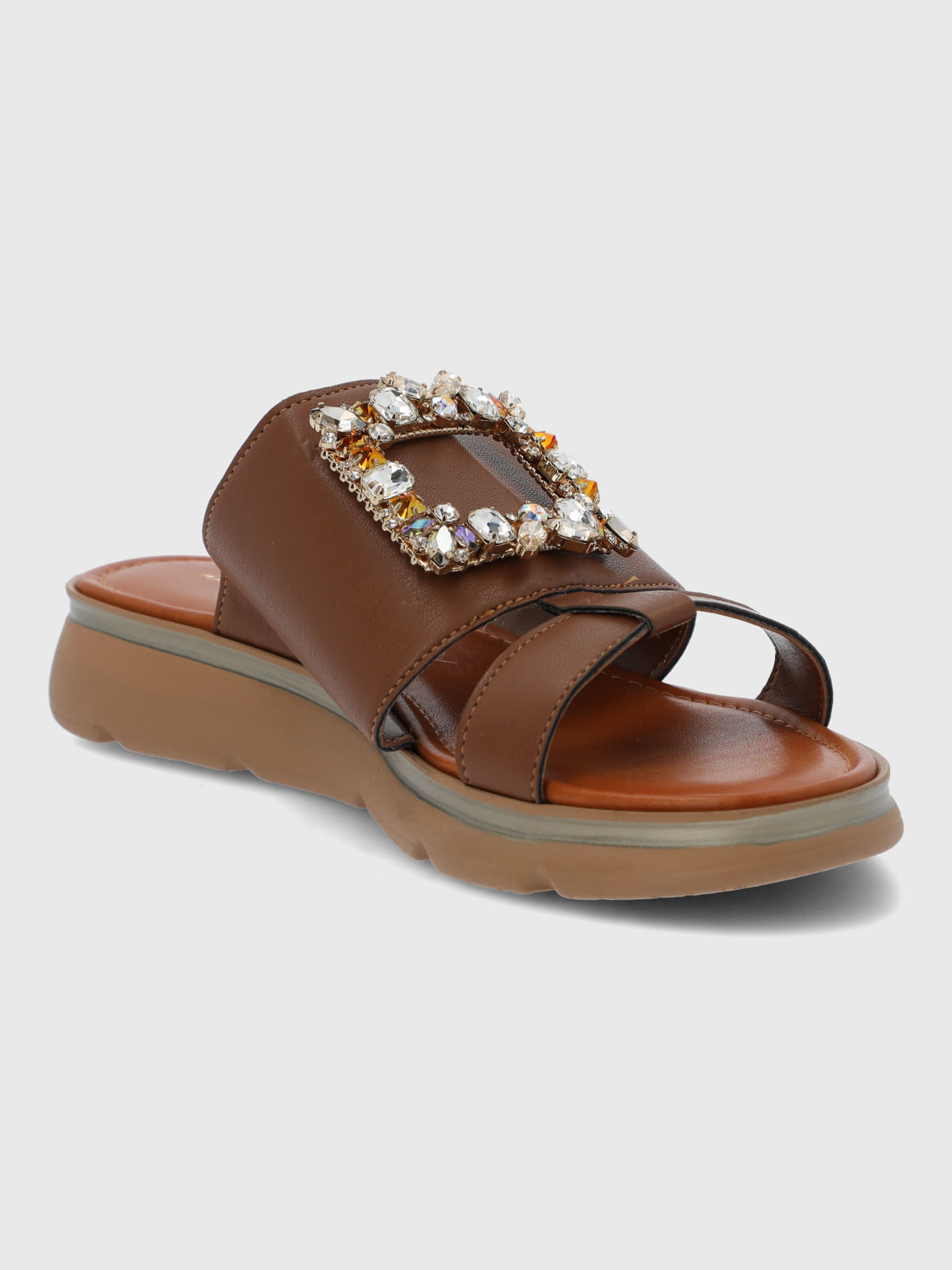 Sandalia Para Mujer Sintetico Molara Marron Hush Puppies