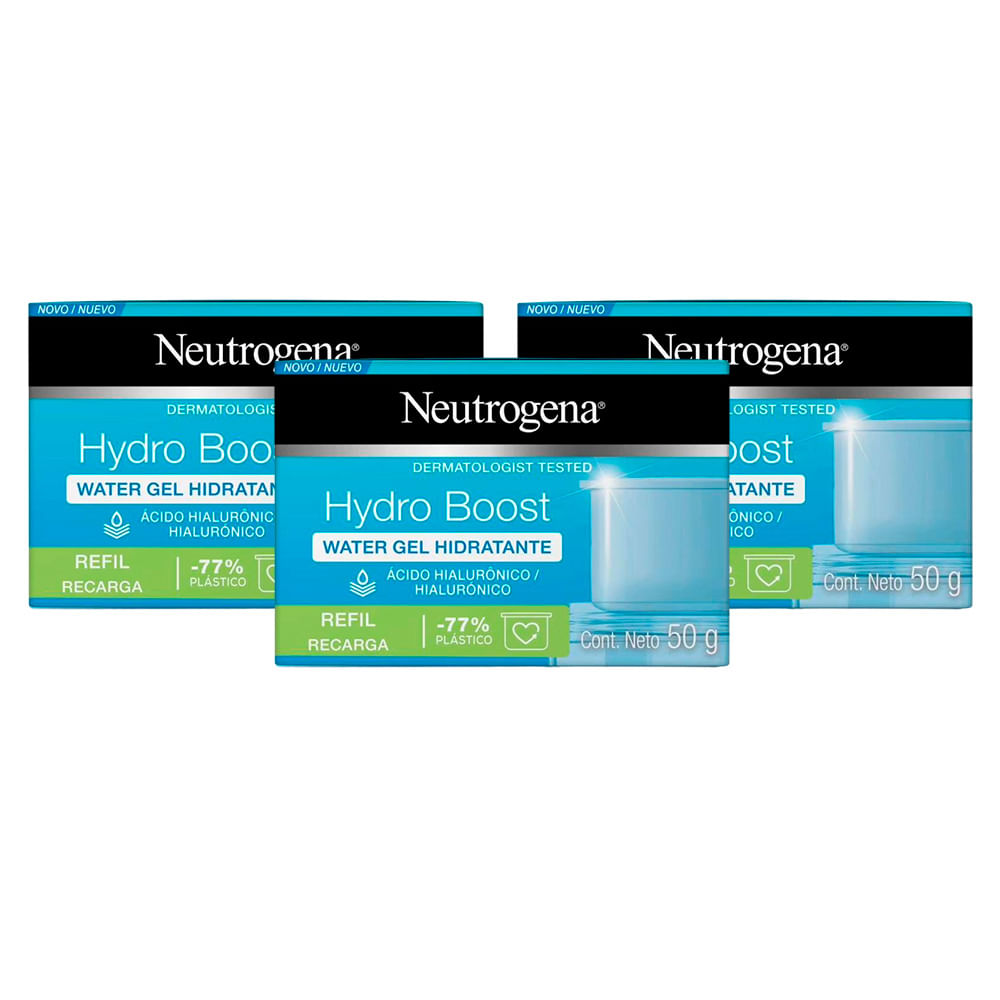 Pack X3 Refil Neutrogena Hidroboots Water Gel 50Gr