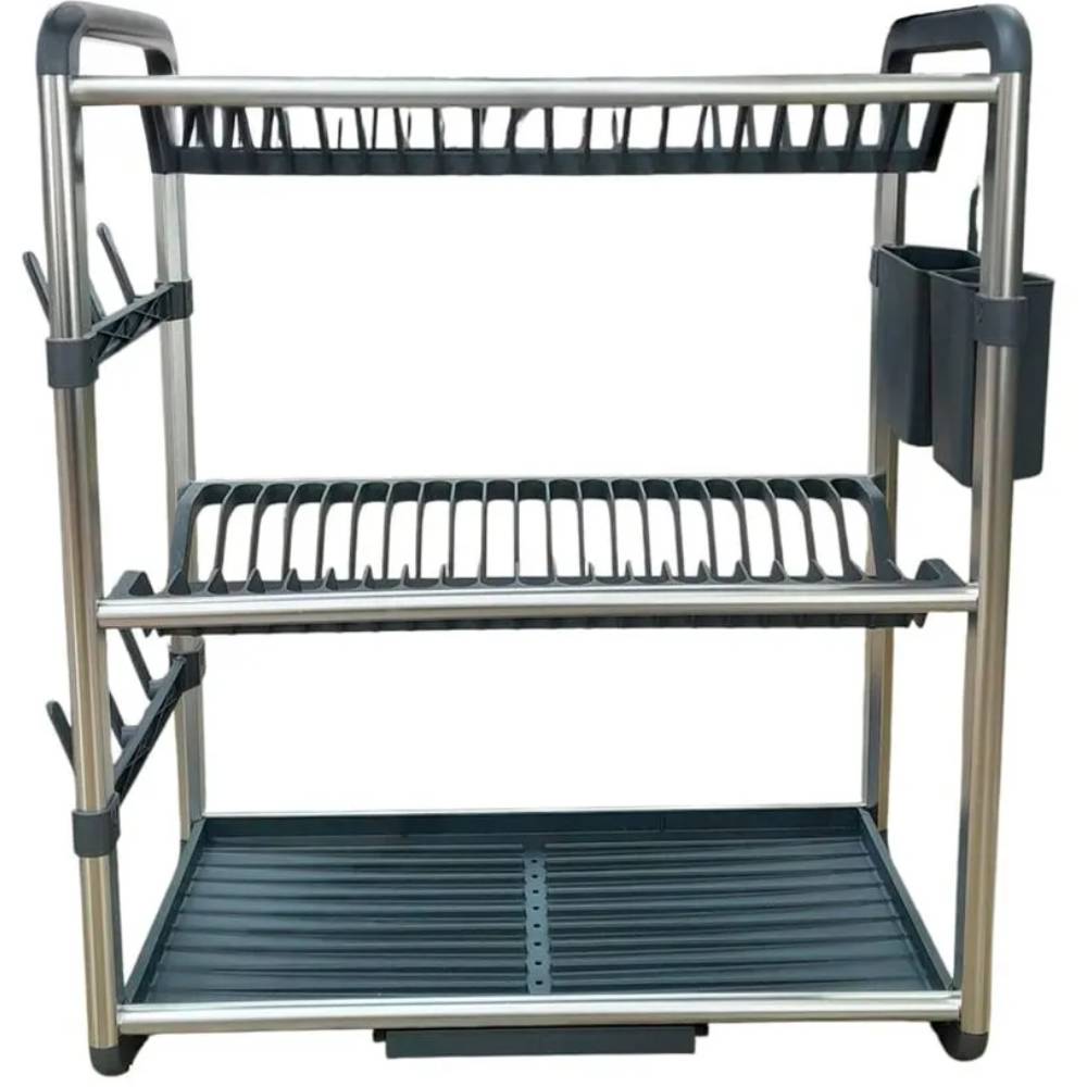 Escurridor de platos doble bandeja de platos de Acero Lulu x3 niveles - MEGA IMPORT
