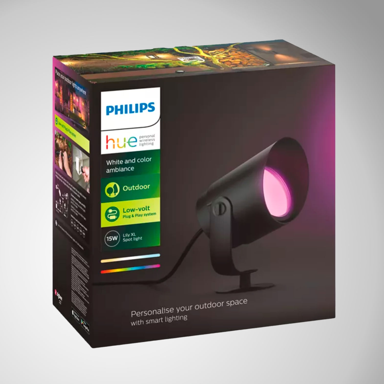 Foco para exteriores Phillips Hue Lily XL EU Waca