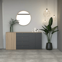 Cómoda Moderna Francis 3 puertas 4 cajones TU MESITA