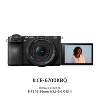 Cámara Profesional Alpha a6700 Premium + Lente SELP16502 | APS-C | 4K | Inteligencia artificial | ILCE-6700K
