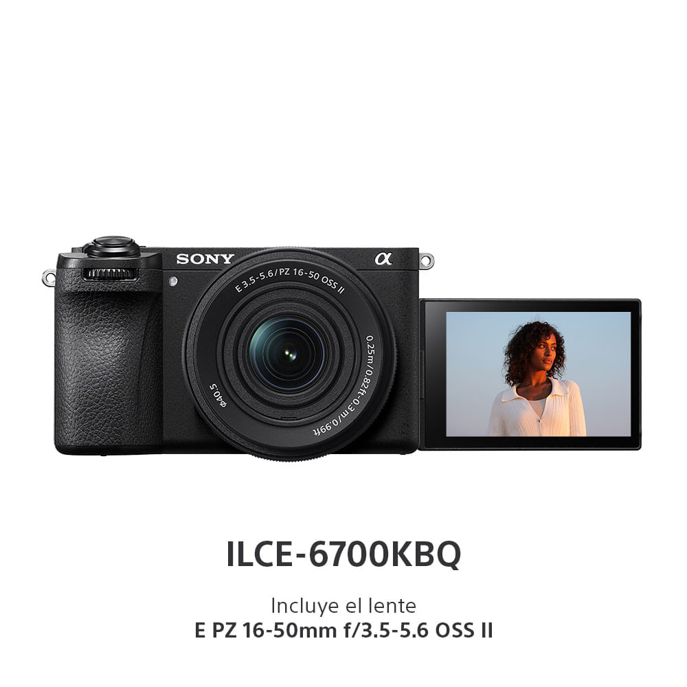 Cámara Profesional Alpha a6700 Premium + Lente SELP16502 | APS-C | 4K | Inteligencia artificial | ILCE-6700K
