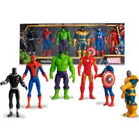 Set de Figuras Articulables de Jebe Avengers 6Pcs MARVEL-M6
