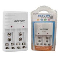 Cargador Rapida de baterias pilas recargables BESTON 4xAA 4xAAA 2x9V