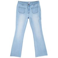 Pantalones Denim Flare Bolsillo Mujer SINGULAR