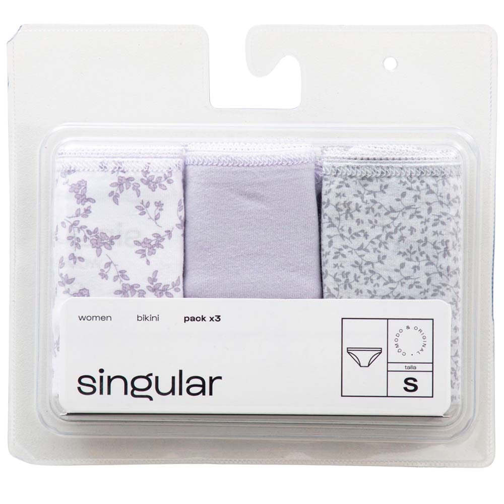 Trusa Pack x3 Bikini Dis8 Mujer SINGULAR
