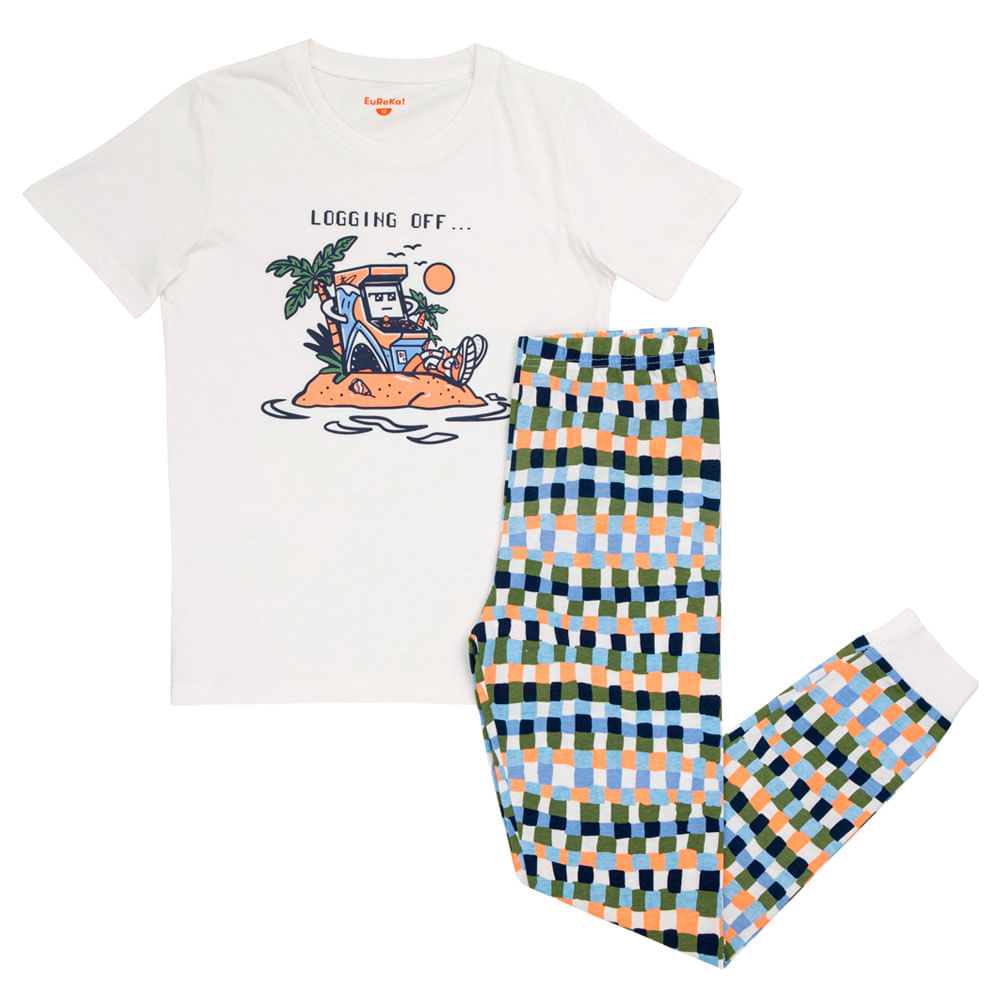 Pijamas Polo manga corta + Pantalón Teen Niño EUREKA