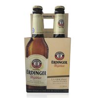 Cerveza ERDINGER Weissbier Botella 330ml Paquete 4un