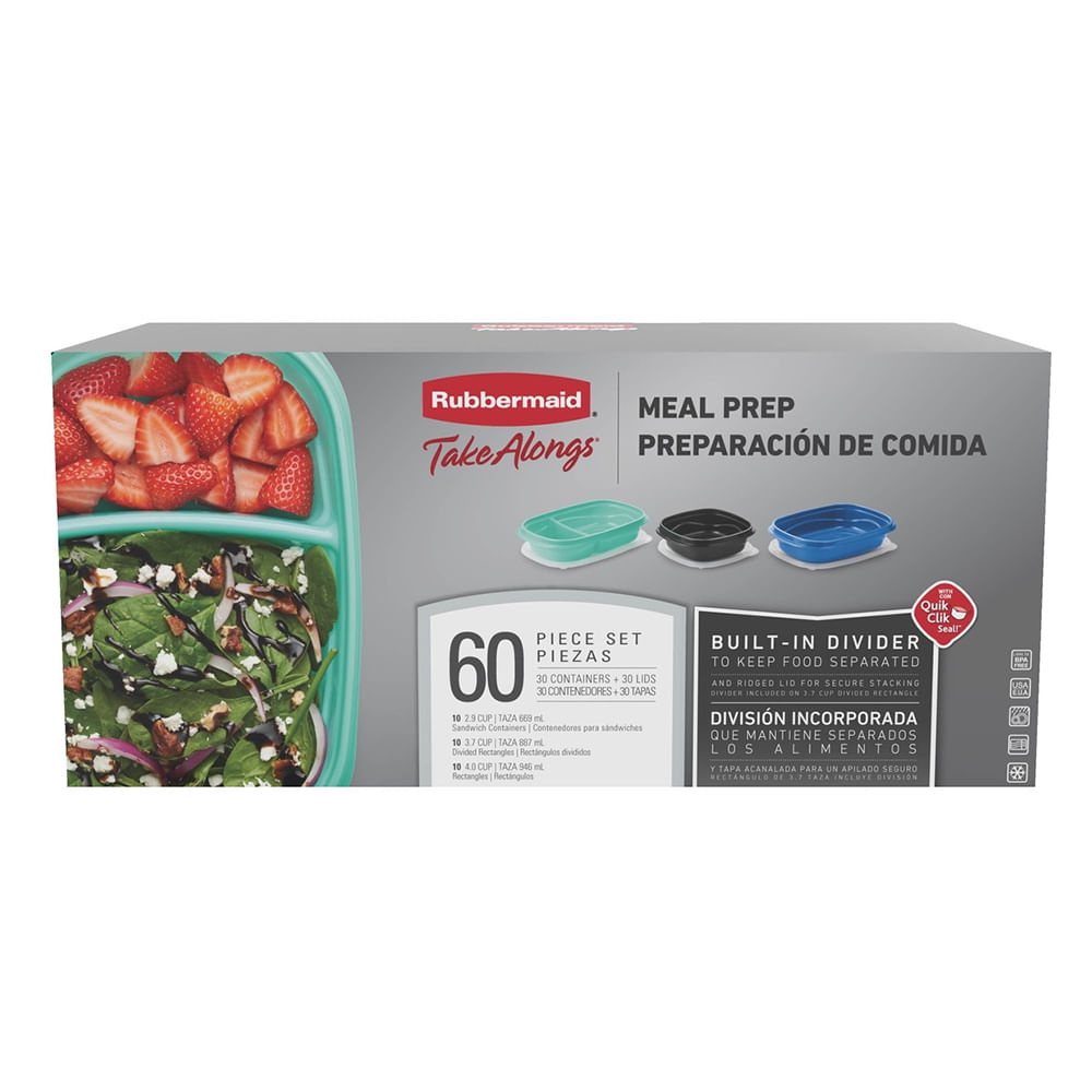 30 Contenedores de Alimentos Rubbermaid 2139076