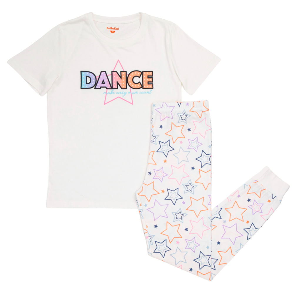 Pijamas Polo manga corta + Pantalón Teen Niña EUREKA