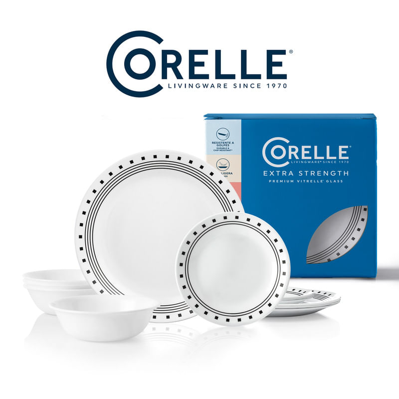 CORELLE CLASSICS 12 PZAS SET CITY BLOCK
