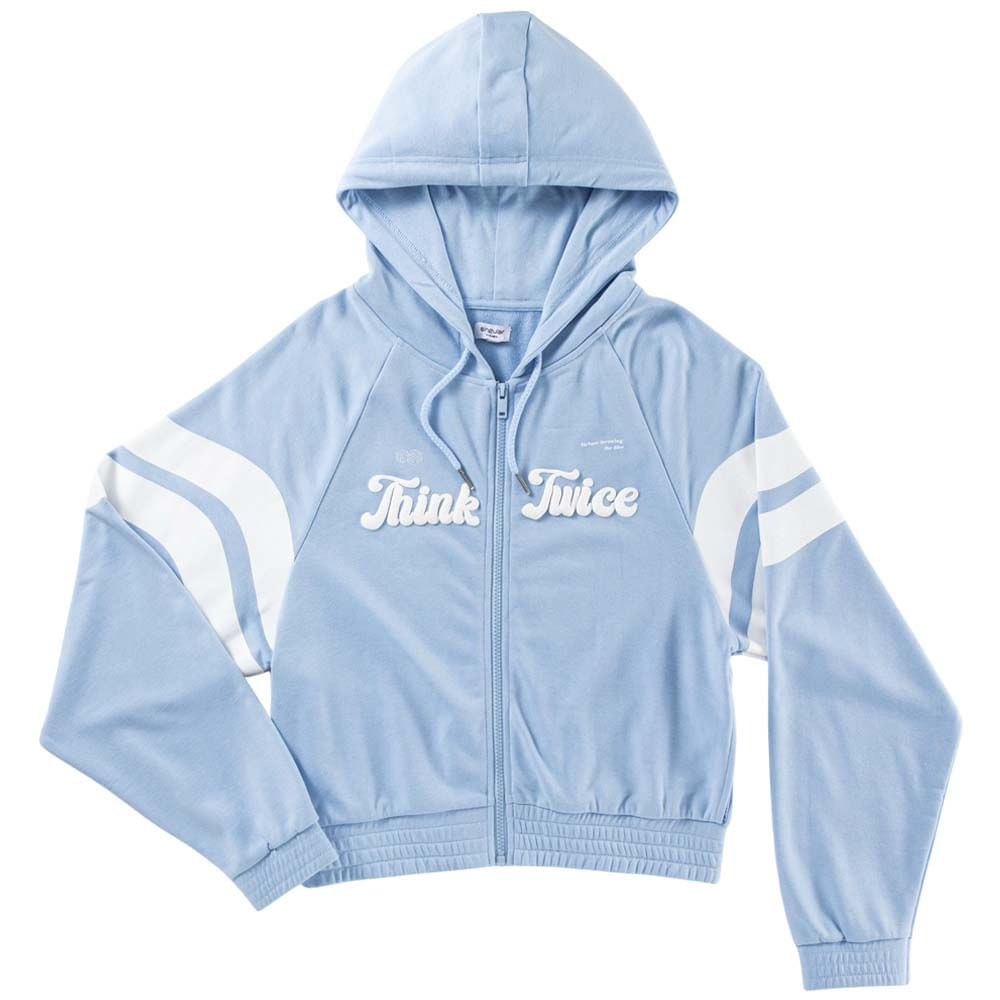 Polerones Franela con capucha frase zip Mujer SINGULAR