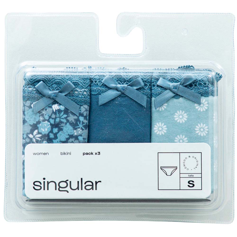 Trusa Pack x3 Bikini Dis7 Mujer SINGULAR