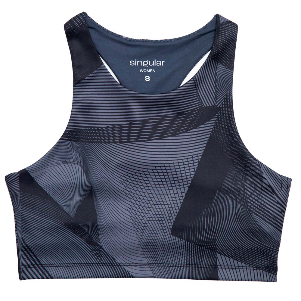 Tops Manga Cero Deportivo Black Diseño moda Mujer SINGULAR