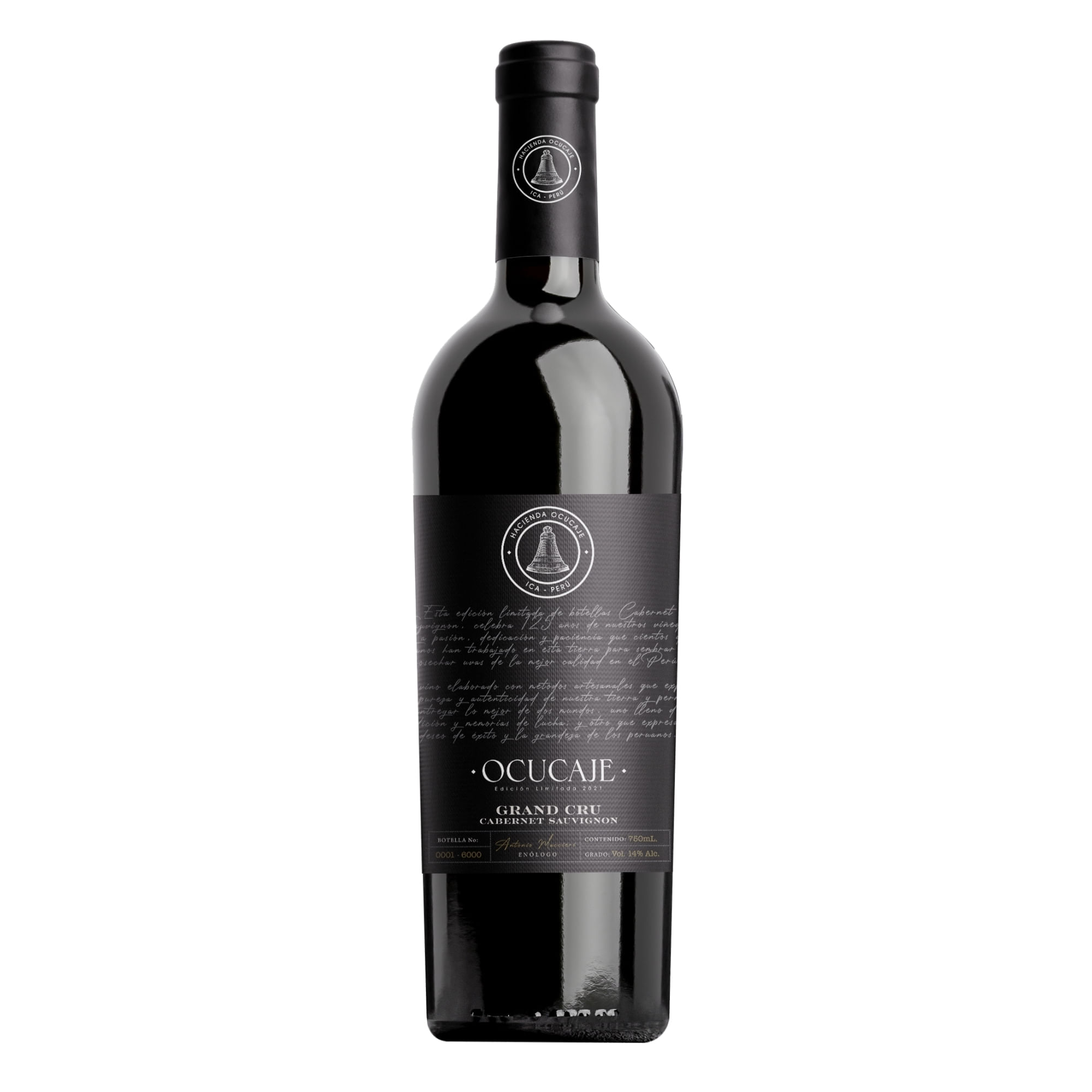 Vino Tinto OCUCAJE Cabernet Sauvignon Botella 750ml