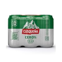 Cerveza sin Alcohol CUSQUEÑA Cero Trigo Lata 355ml Paquete 6un