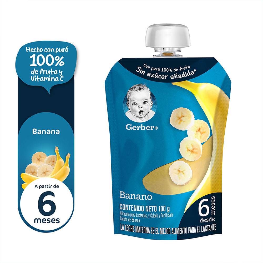Colado de Banana GERBER Doypack 100g