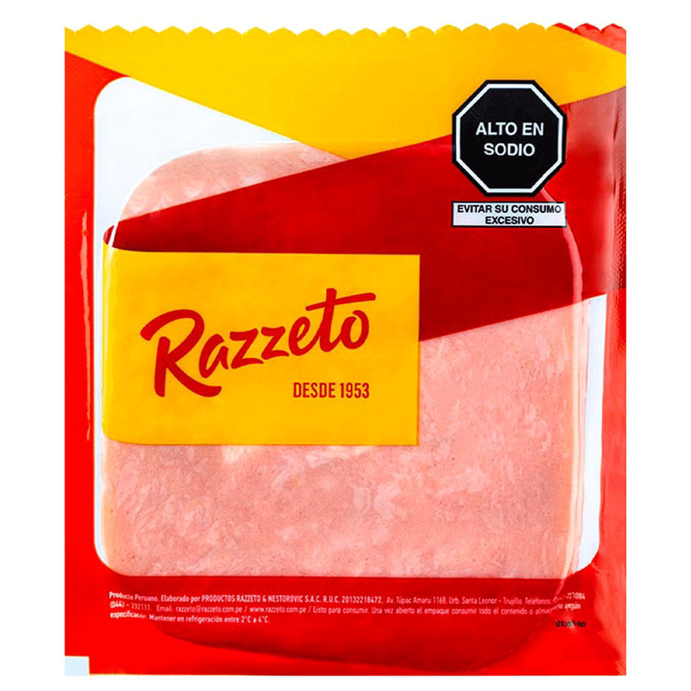 Jamón Pizza RAZZETO Paquete 450g