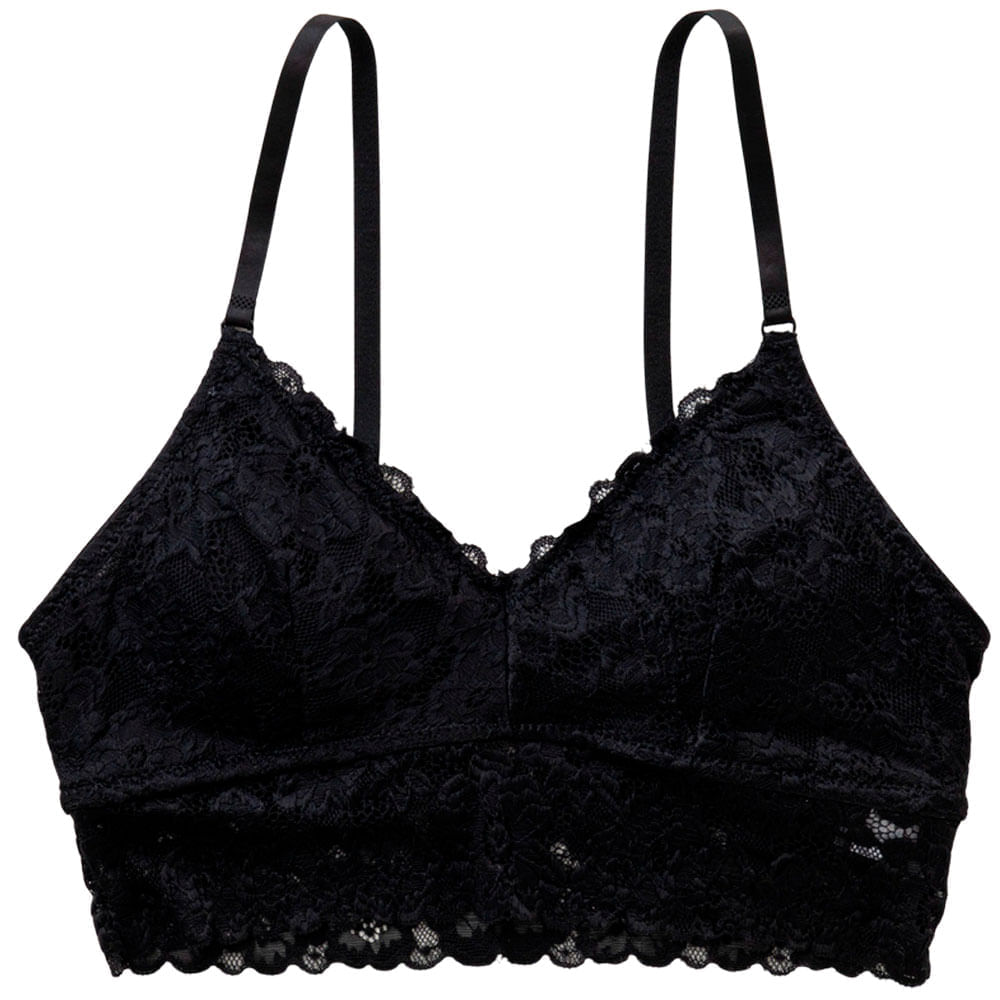 Brassier Diseño bralet black lace Mujer SINGULAR