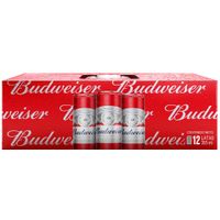 Cerveza BUDWEISER Sleek Lata 355ml Paquete 12un