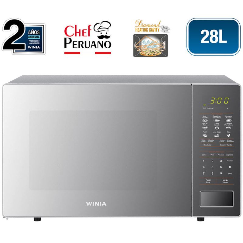 Horno Microondas WINIA 28L WMN-28MD Gris Claro - Shopstar