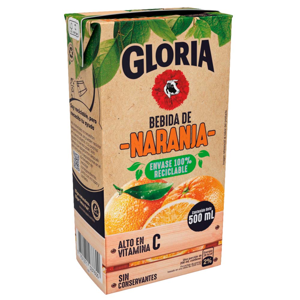 Bebida de Naranja GLORIA Caja 500ml