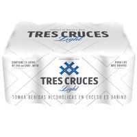 Cerveza de Malta y Maíz TRES CRUCES Light Lata 355ml Paquete 12un