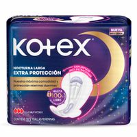 Toalla Higiénica KOTEX Nocturna Larga Bolsa 20un