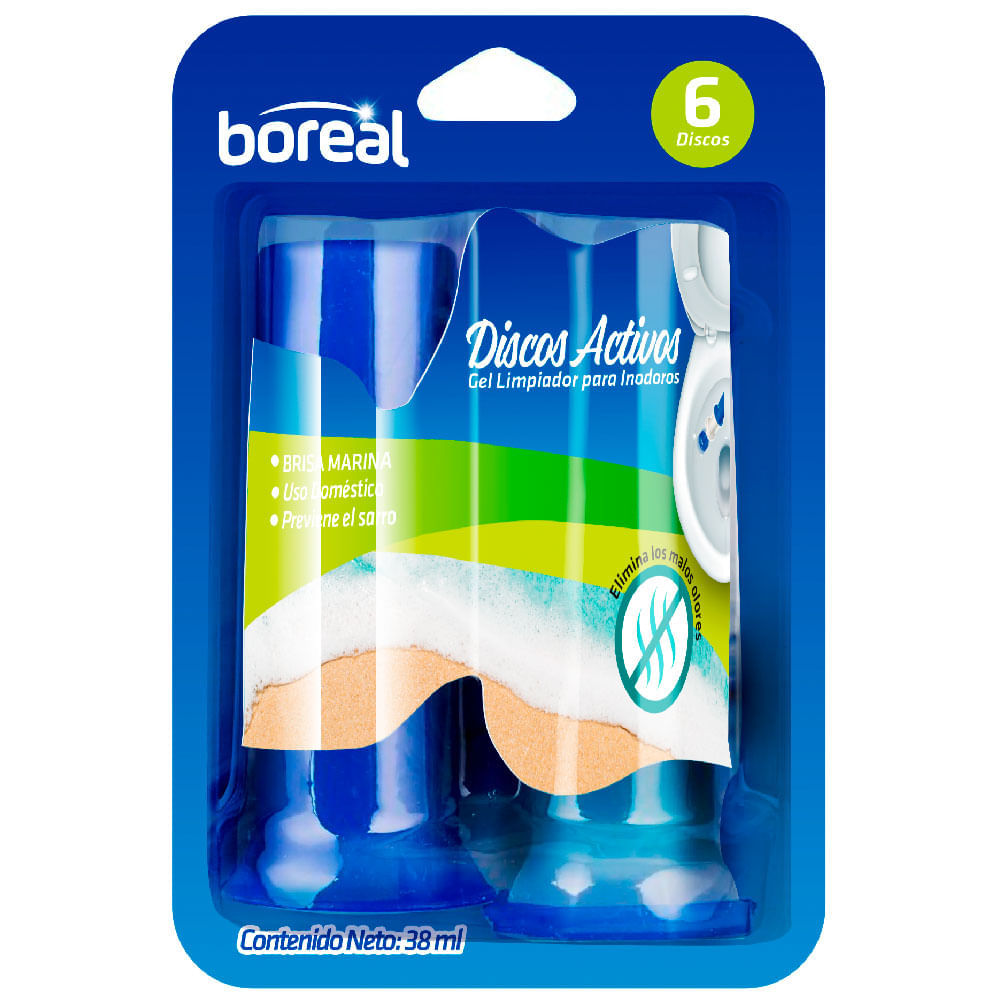 Discos Activos Aplicador BOREAL + Discos Brisa Marina Paquete 6un 38ml