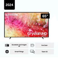 Televisor Smart 65” Samsung Crystal UHD 4K 65DU7000: Experiencia Visual y Auditiva Superior (MUNDO E