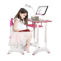 Set Escritorio Infantil Silla Lampara LED Diseño Minnie Mouse (MUNDO ELECTRONICO)