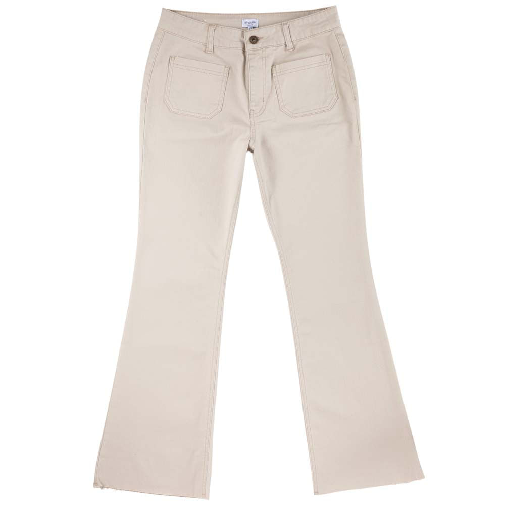 Pantalones Denim Flare Bolsillo Mujer SINGULAR