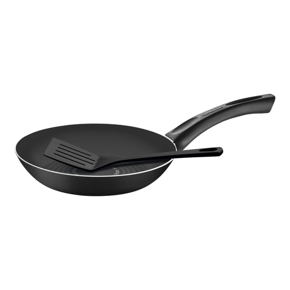 Sartén Tramontina Paris+ en Aluminio 24cm y Espátula de Nylon 28551024 (MUNDO ELECTRONICO)