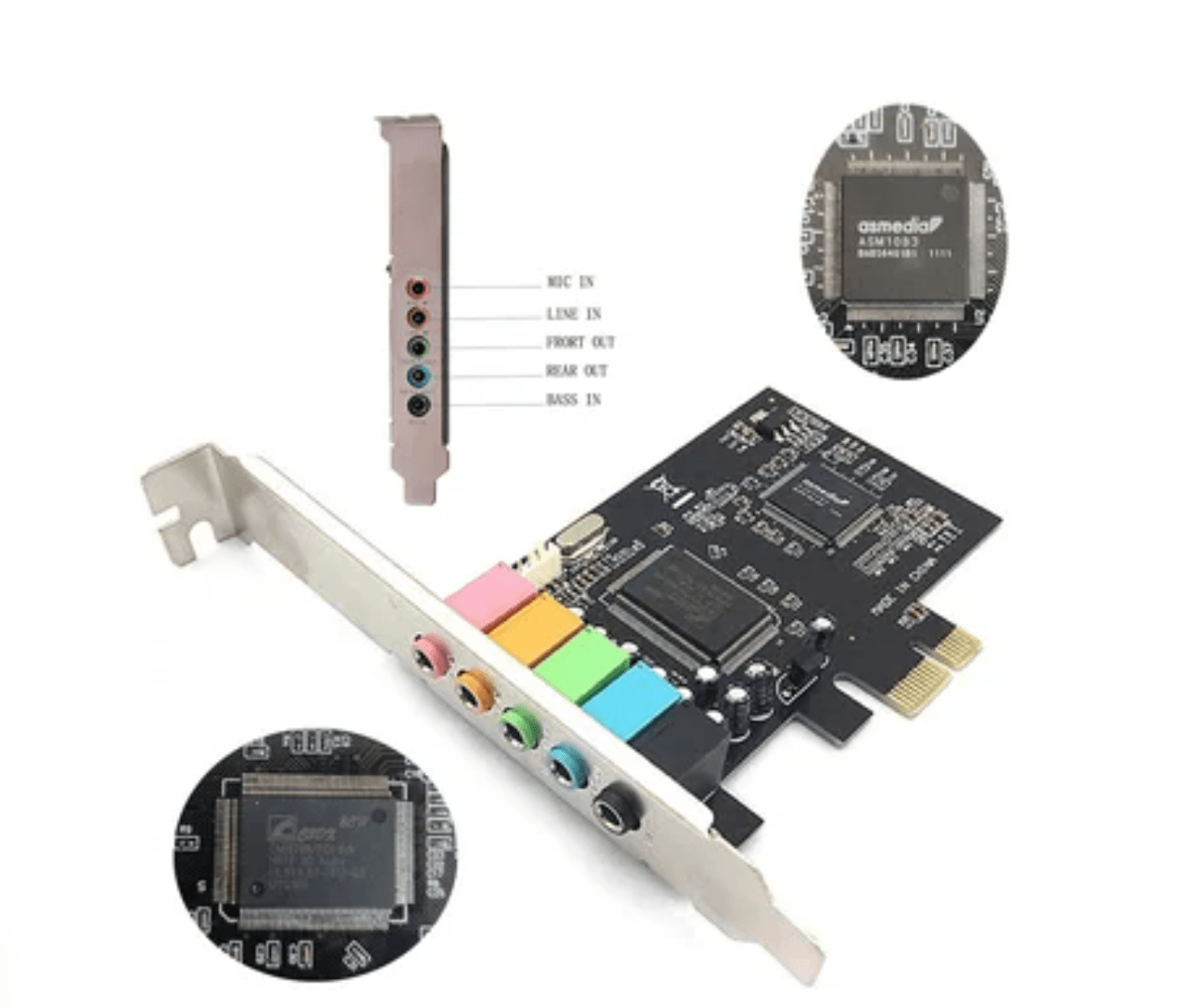 Tarjeta De Sonido interna PCI express 5.1 chip CMI8769 8 canales