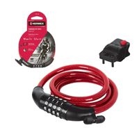 CANDADO DE CABLE 1,2M PARA BICICLETA/MOTO HERMEX CB-10