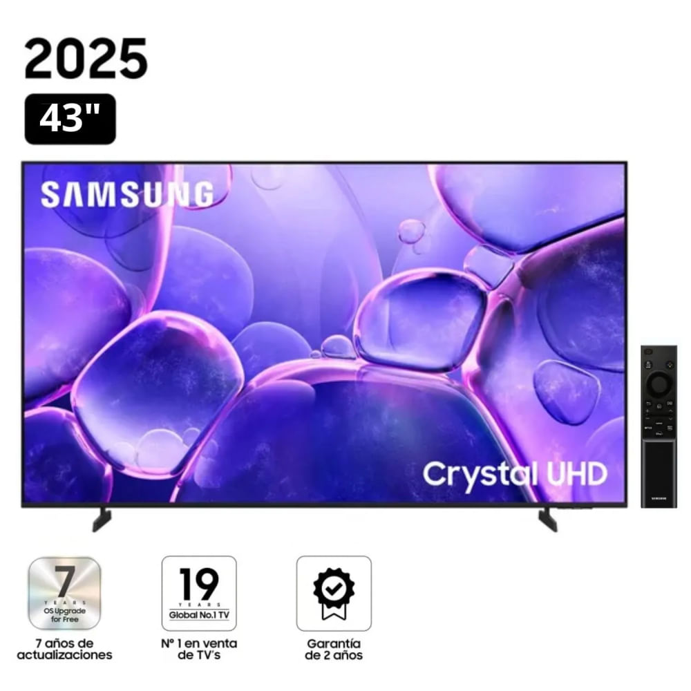 Televisor Samsung Smart TV 43"" Crystal 4K UHD UN43U8000FGXPE