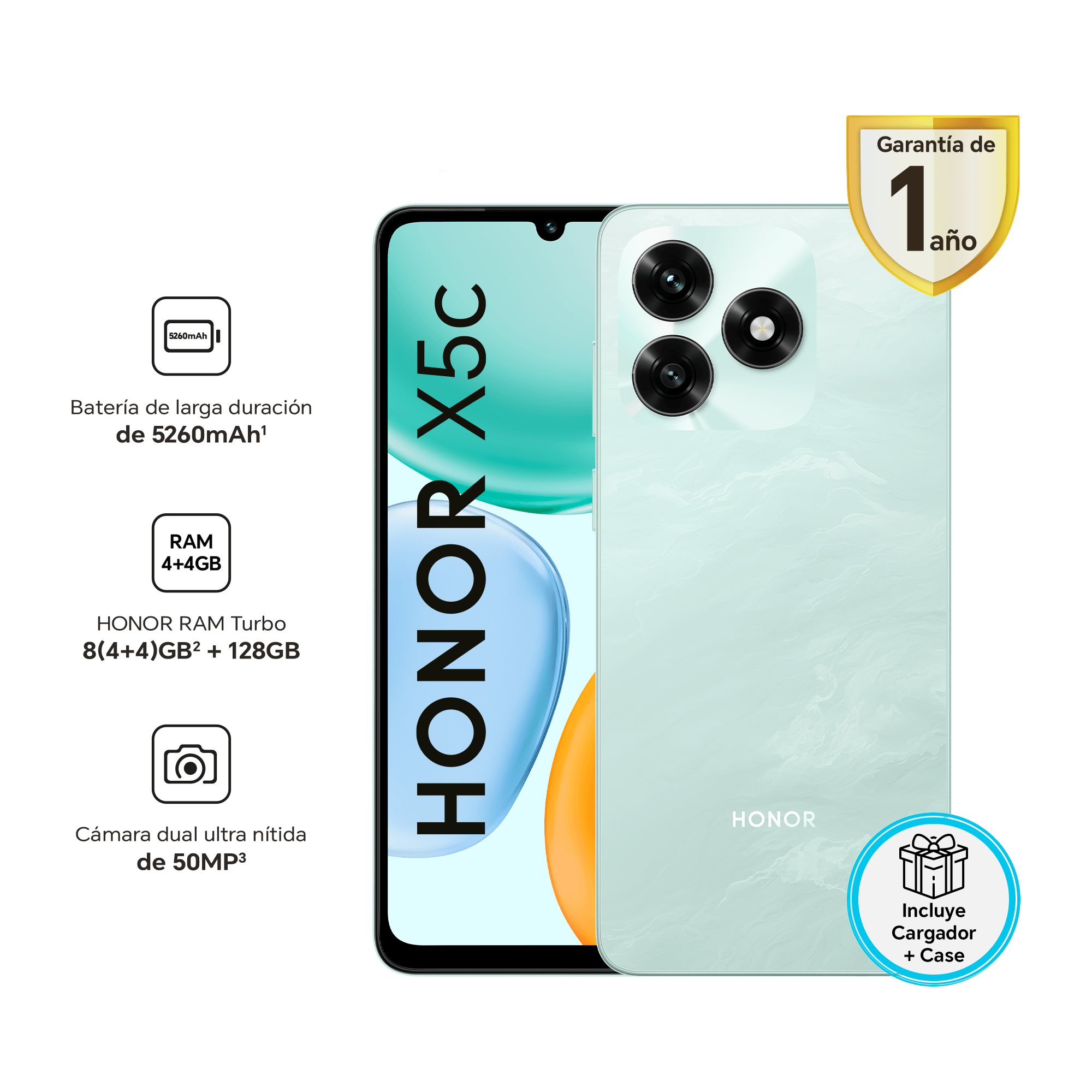 Smartphone Honor X5c 4GB+128GB Cyan Dual Sim