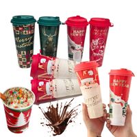 Set de 12 Vasos Navideños chocolatada 500ml