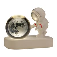 Lámpara de Resina Modelo Astronauta Con Esfera 3D Luna