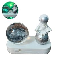 Lámpara de Astronauta Con Esfera 3D De Luz Led Cálida y Colores Sistema Solar