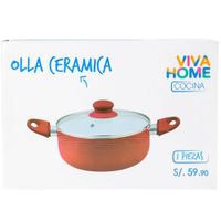 Olla de Cerámica Roja VIVA HOME 24cm