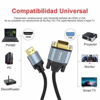 Cable Hdmi a Vga NETCOM 1080P FULL HD premium 1.8 Metros