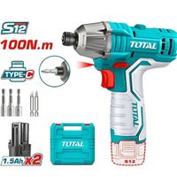 Destornillador de Impacto 100nm 12v Total TIRLI12015 - MEGA IMPORT