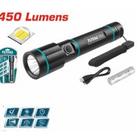 Linterna de mano de aluminio 450 lm total  TCFL1865051 - MEGA IMPORT