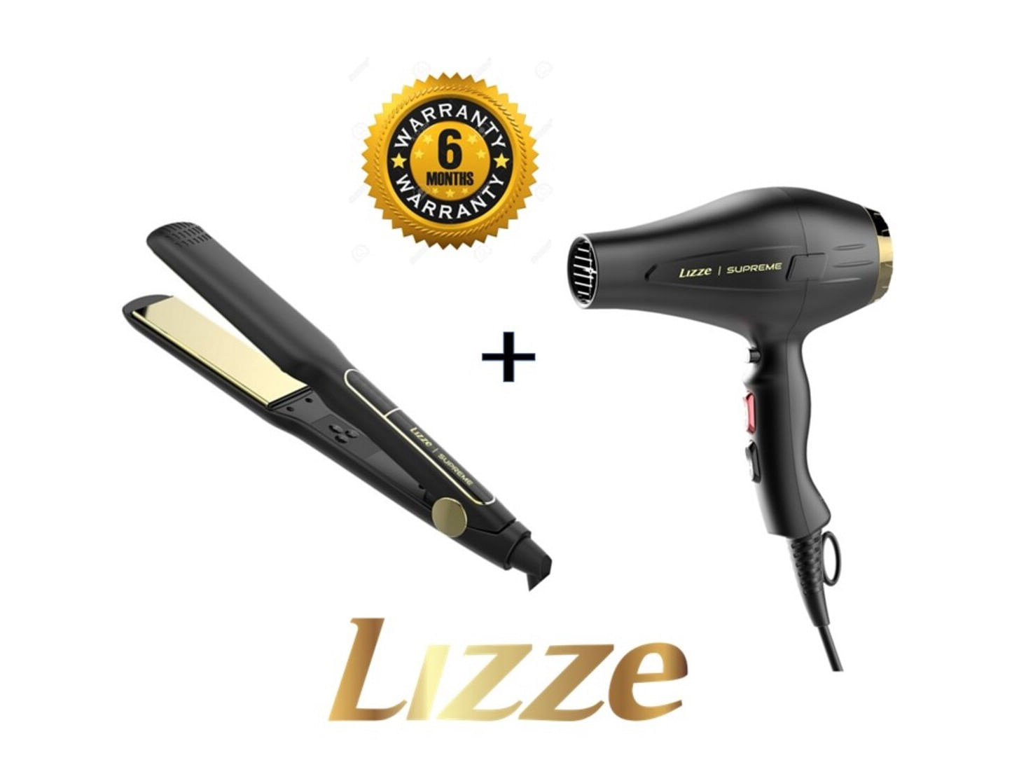 LIZZE PACK PLANCHA DE CABELLO PROFESIONAL SUPREME TOP LINE 485°F-252°C + SECADORA DE CABELLO SUPREME