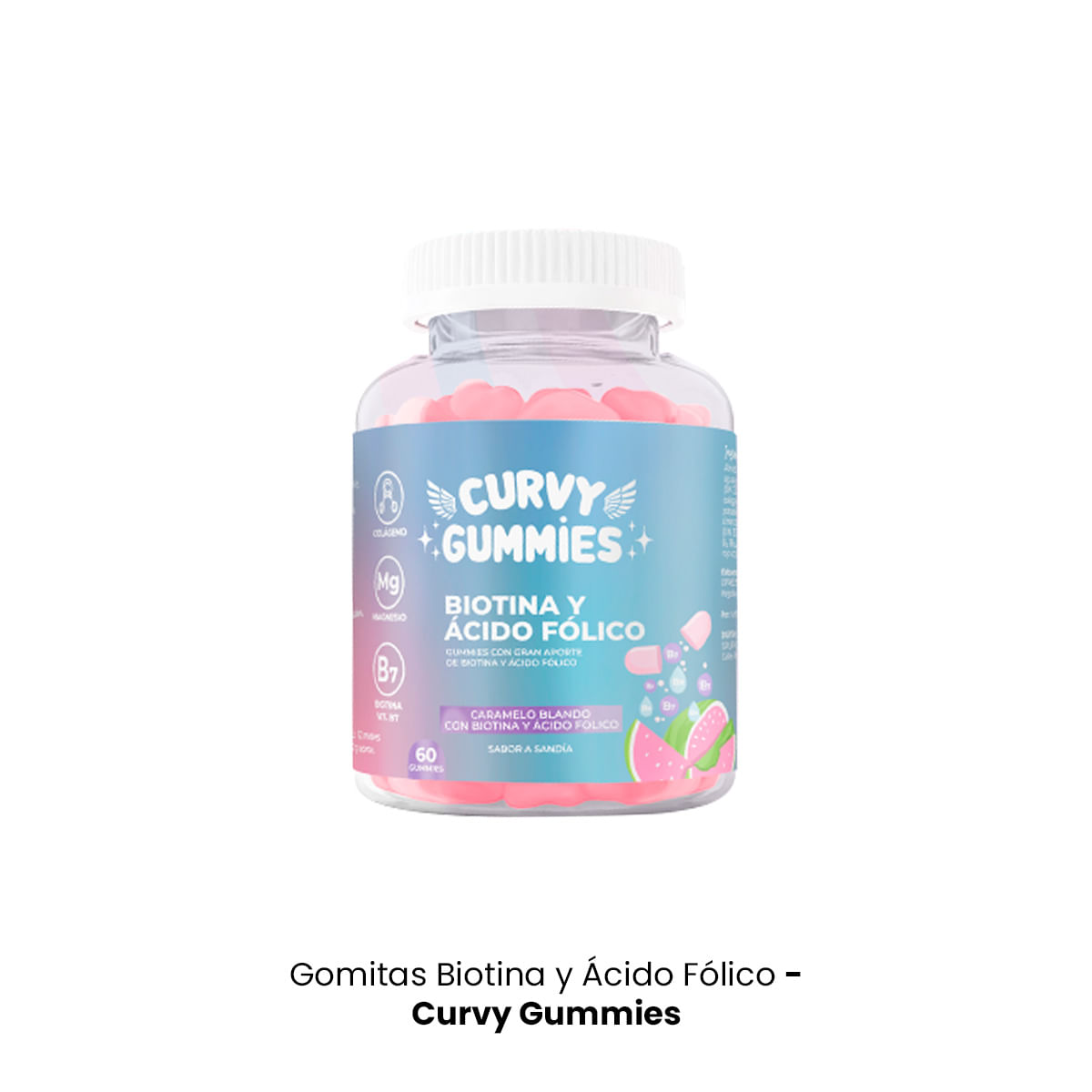 Biotina y Ácid Fólico 60 Gomitas Curvy Gummies