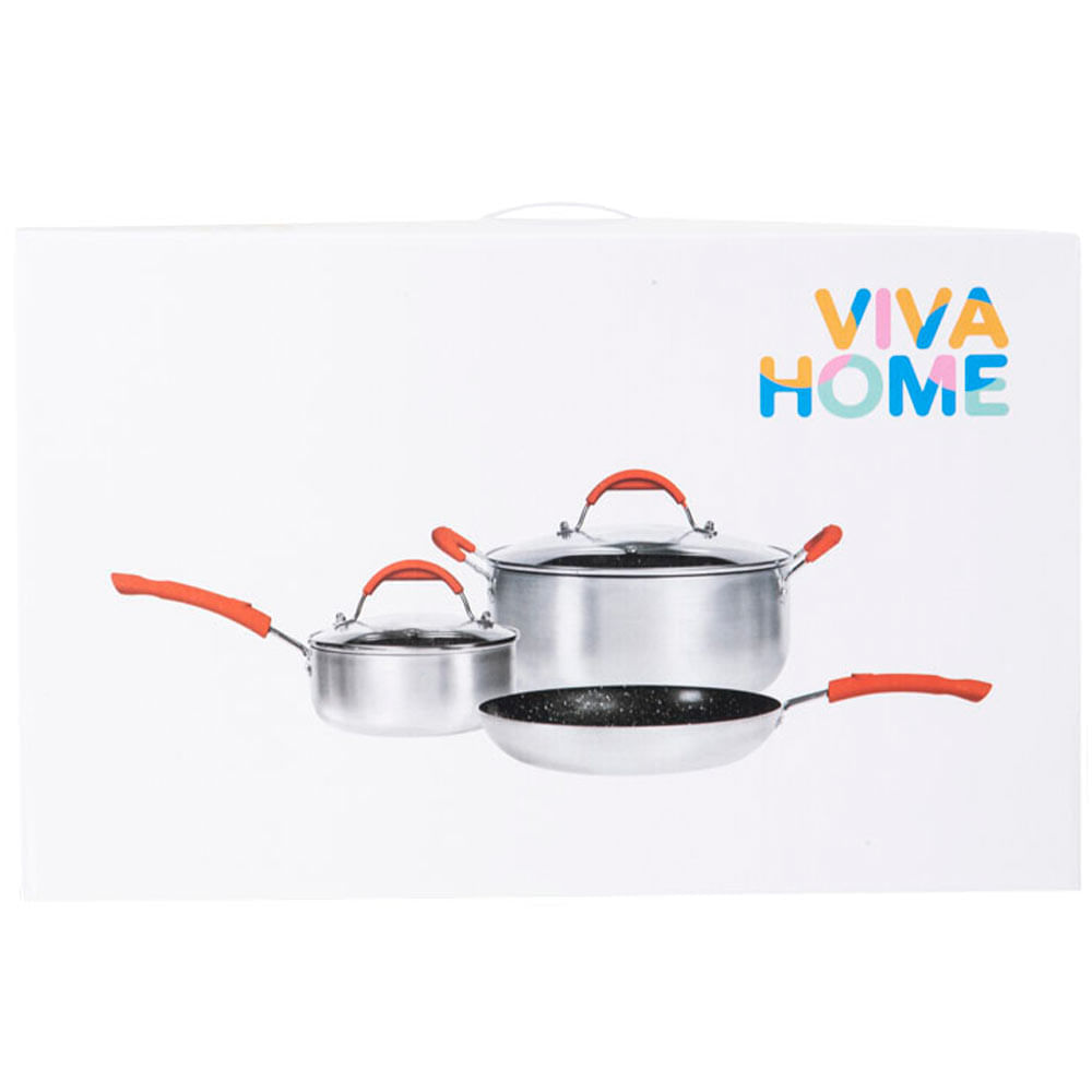 Juego de Ollas Aluminio VIVA HOME 5pzs