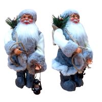 Papa Noel Santa decorativo Muñeco de 30cm Gris